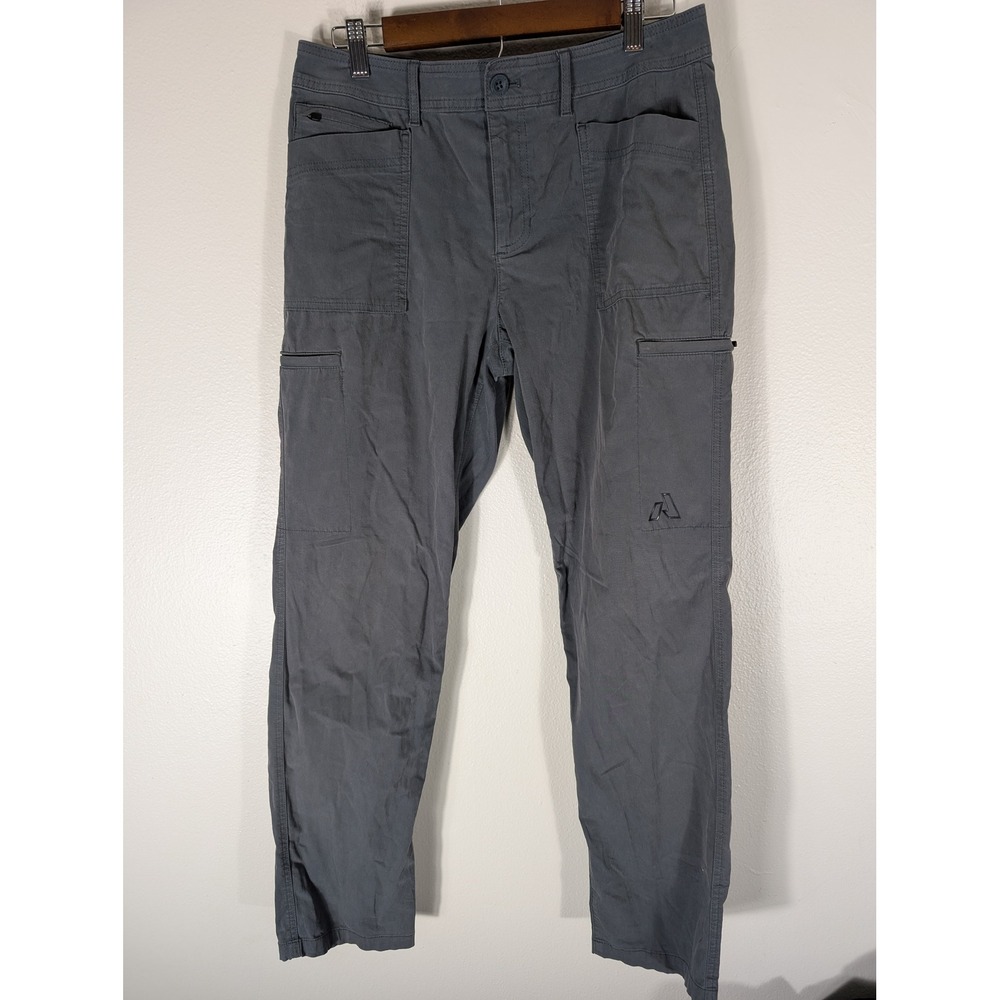 Eddie Bauer First Ascent Women Size 10 Gray Hiking Cargo Pants Outdoor Trekking